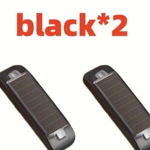 Black Solar-Powered LED Lights